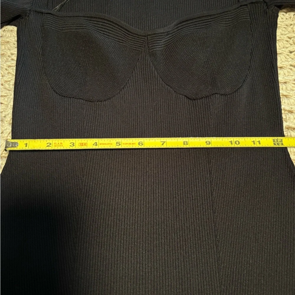 STAUD Classic Black Long Sleeve Dress Large - Picture 9 of 10